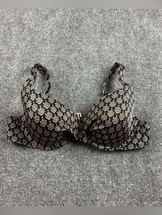 Athleta Other - ATHLETA Womens Black/Tan Aqualuxe Print Underwire Front Twist Bikini Top- 38 B/C